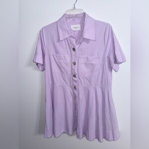 Tuckernuck Pomander Place Lilac Meryl Shirt  coquette girl Dress SZ M